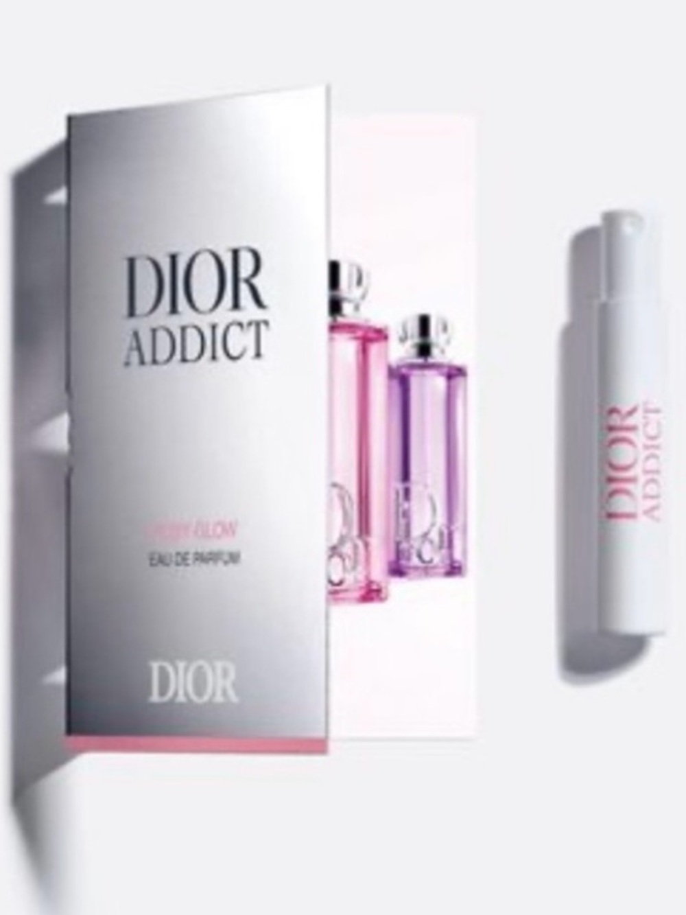 🆕🌹DIOR - 2*Addict Rosy Glow Eau de Parfum Sample - Pink & Silver 1.5mL*2samples